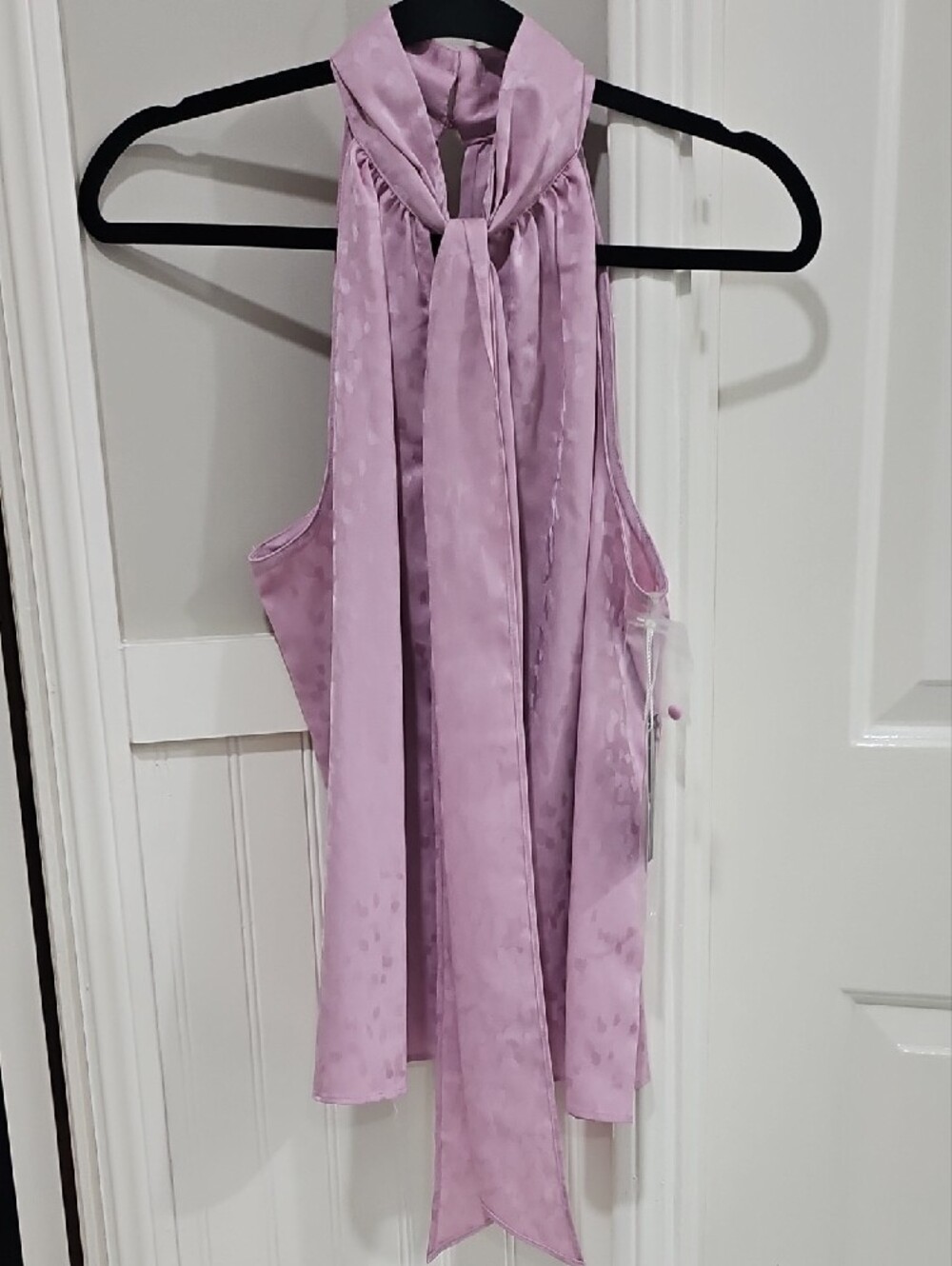 Worthington Lavender With Subtle Jacquard Print Sleeveless Women's Blouse Size S